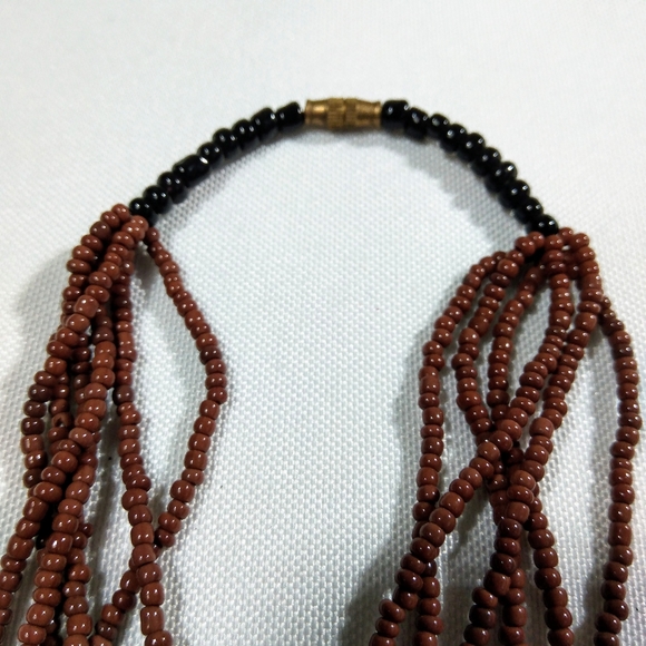 Beaded Shell Necklace Islander Style Luau Beach Party Statement Necklace - Picture 5 of 8